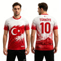 Turkey Football 2026 World Cup Polyester Breathable Quick Dry Unisex , , , Long Sleeve Tee