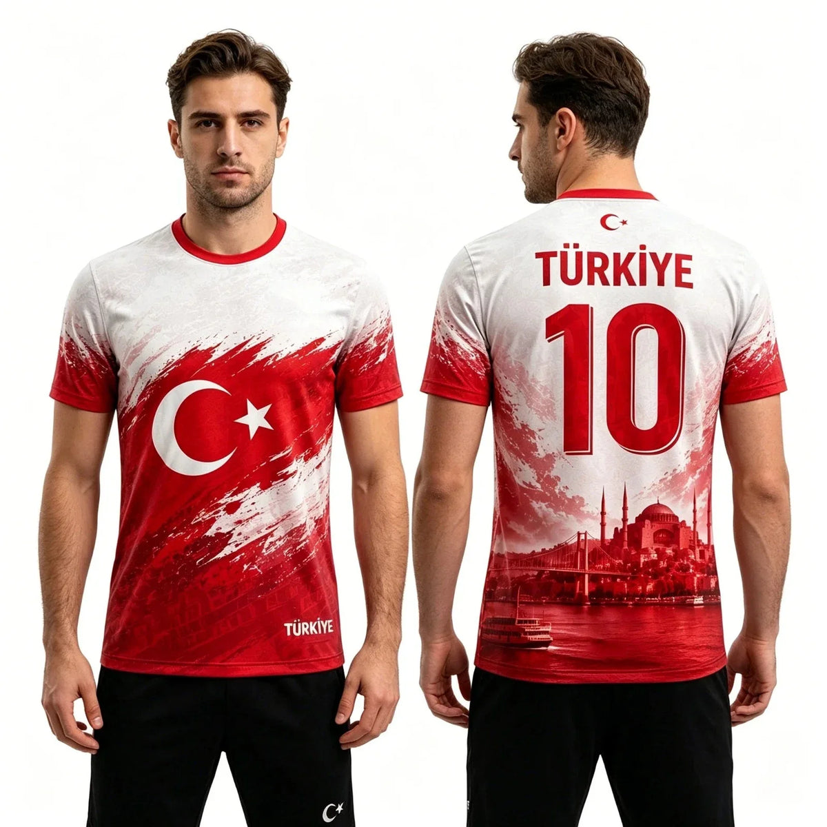 Turkey Football 2026 World Cup Polyester Breathable Quick Dry Unisex , , , Long Sleeve Tee