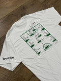 Vintage Soccer Team Graphic Tee Spoof Art Large White & Green World Cup Unisex , , , Long Sleeve Tee