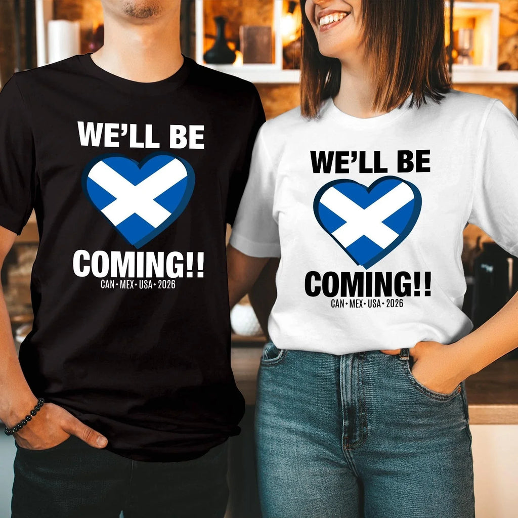 We'll Be Coming, USA 2026, No Scotland No Party Football (SC-5) Unisex , , , Long Sleeve Tee