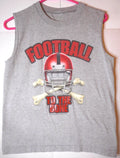Football TO THE BONE Men's Gray Muscle Coed Sportswear READ FOR SIZE Unisex , , , Long Sleeve Tee