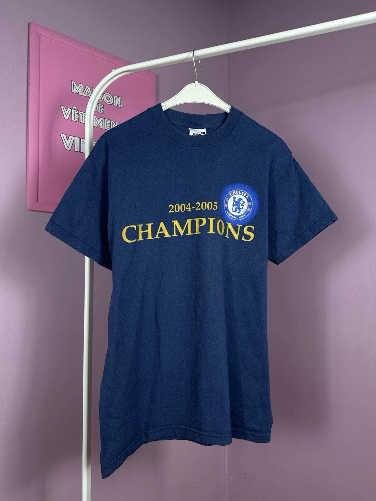 Chelsea FC Champions 2004 2005 Tee Vintage T Shirt Size S Logo Football Jersey Unisex , , , Long Sleeve Tee