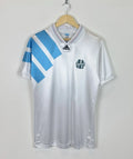 Vintage Olympique Marseille #8 WADDLE 1992/93 Soccer Jersey Foolball Shirt Home Unisex , , , Long Sleeve Tee