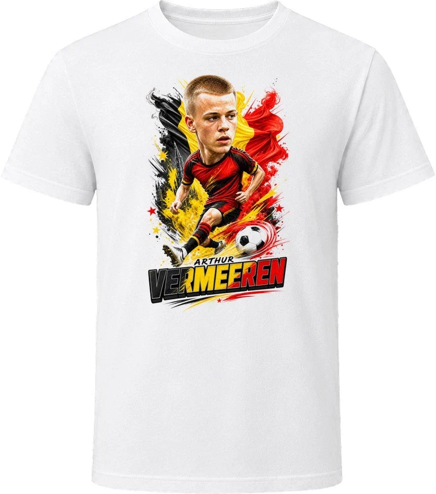 Arthur Vermeeren Belgium Soccer Caricature 2026 World Cup T Shirt Unisex , , , Long Sleeve Tee