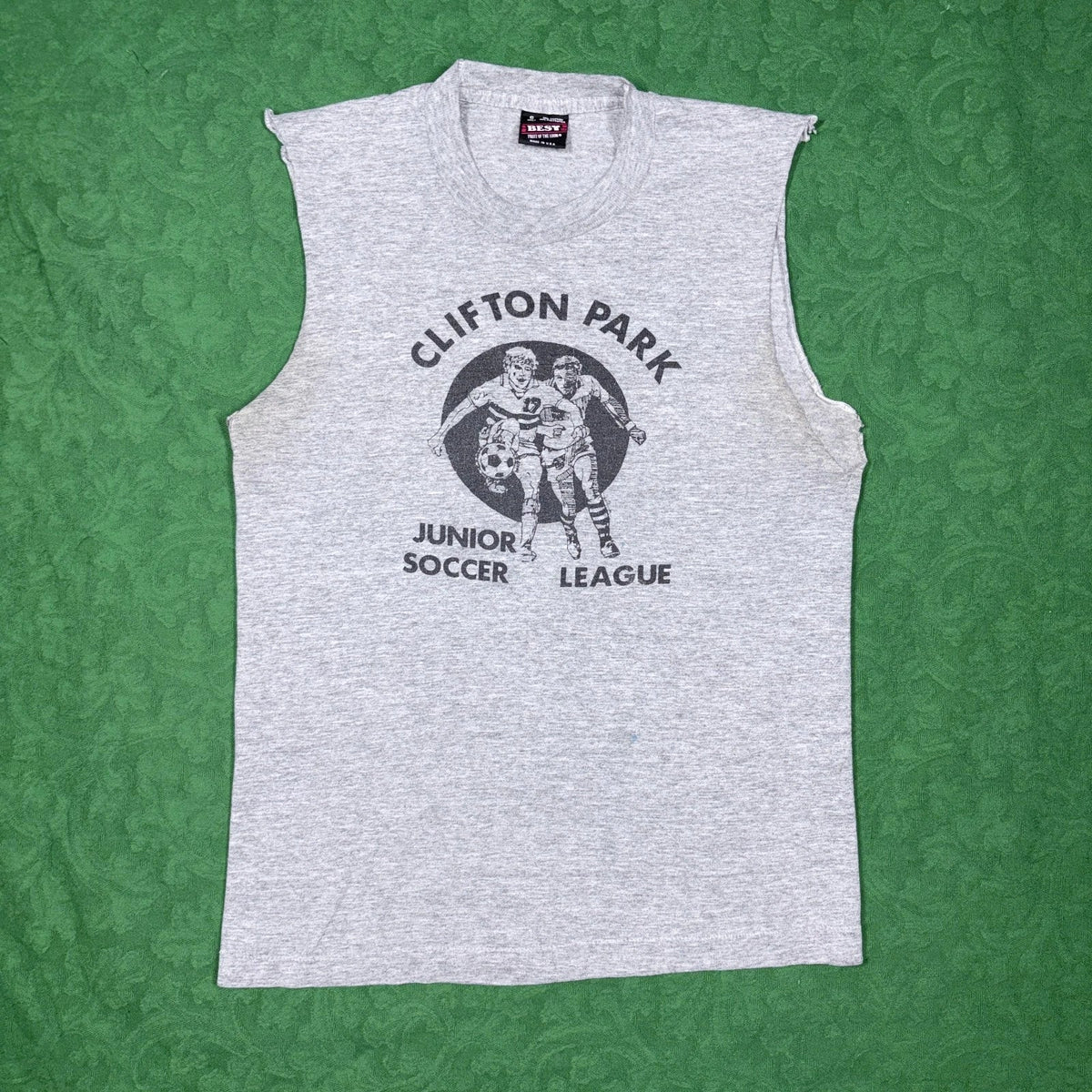 Vintage Clifton Park Junior Soccer League Mens Small USA Sleeveless NYC Unisex , , , Long Sleeve Tee