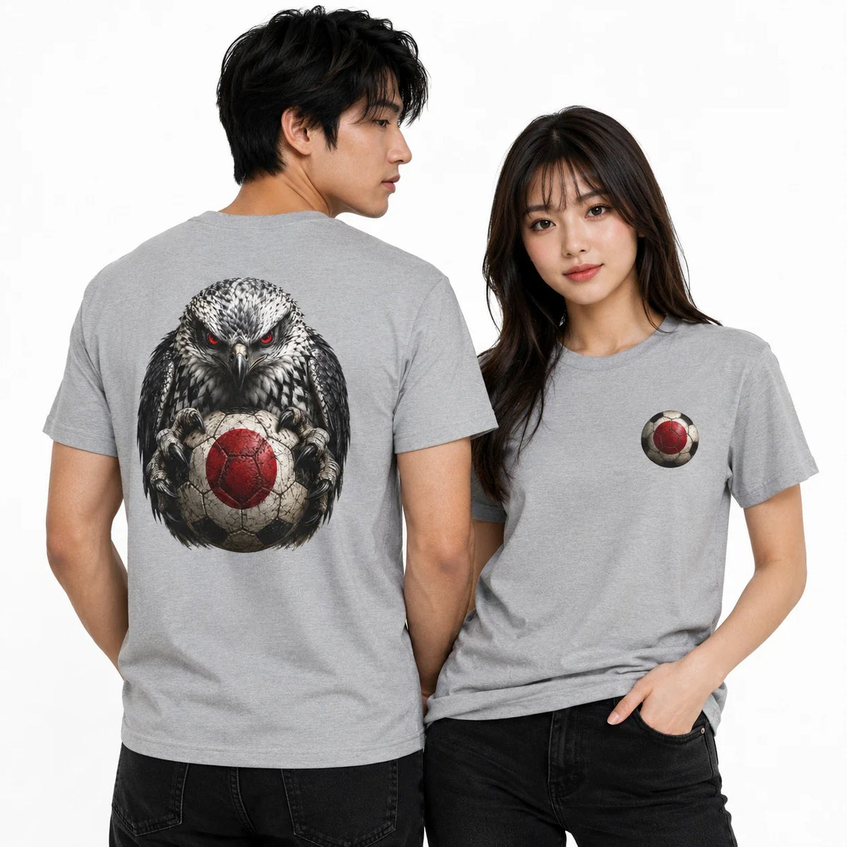 Japan Soccer T Shirt Samurai Hawk Japanese Football Fan Graphic Unisex Tee Unisex , , , Long Sleeve Tee