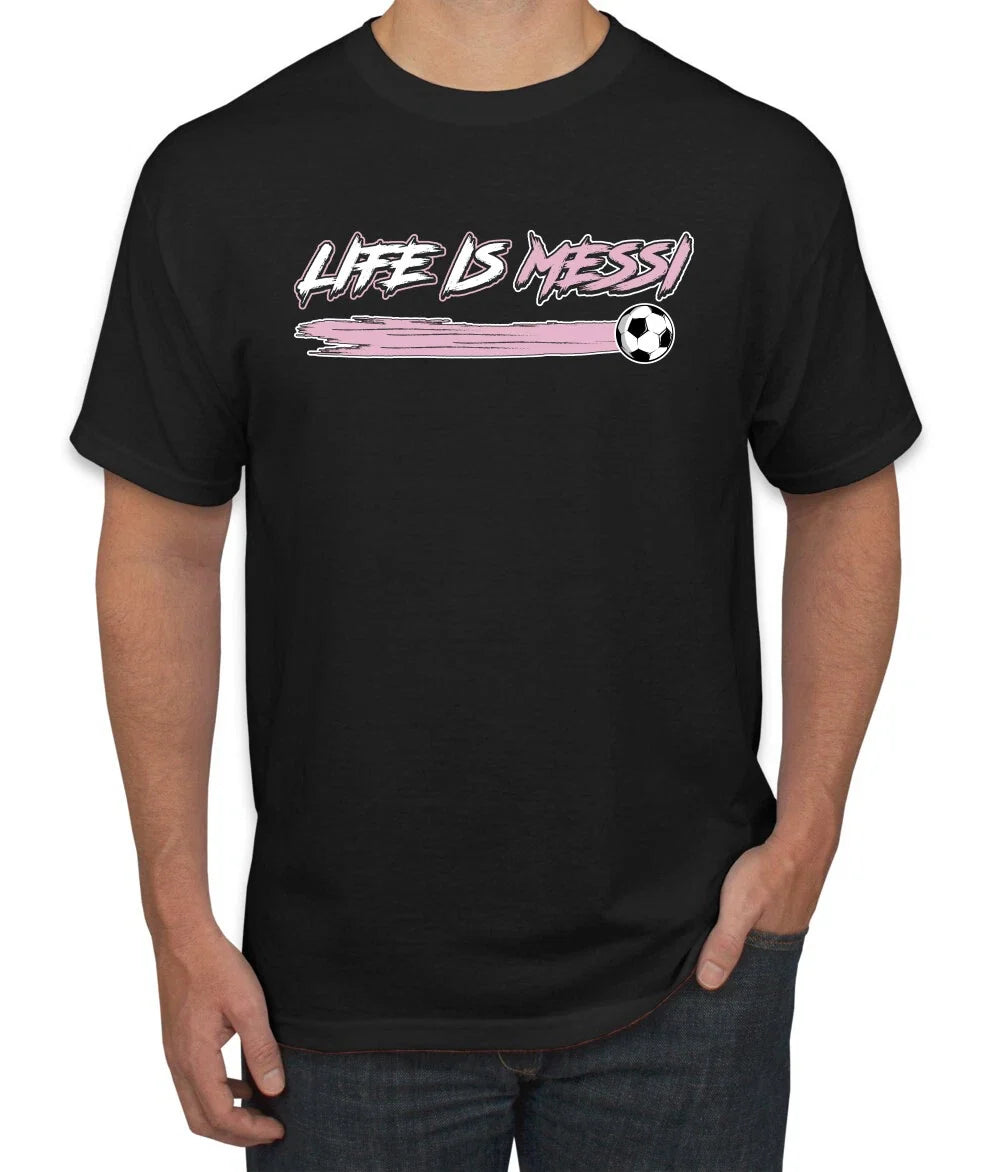 Life Is Miami Soccer GOAT Sports Men TShirt Unisex , , , Long Sleeve Tee