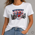 Norway t shirt 2026 flag football tee gift heart Norge Viking soccer Noreg top Unisex , , , Long Sleeve Tee