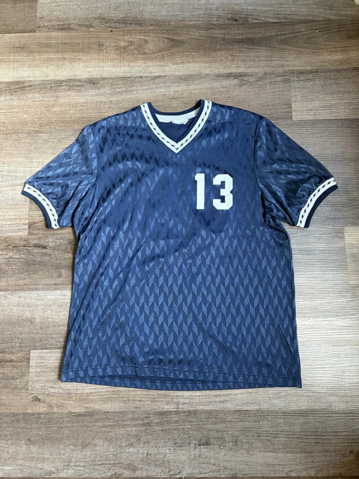 Vintage 90s Soccer #13 Plain Jersey Unisex , , , Long Sleeve Tee