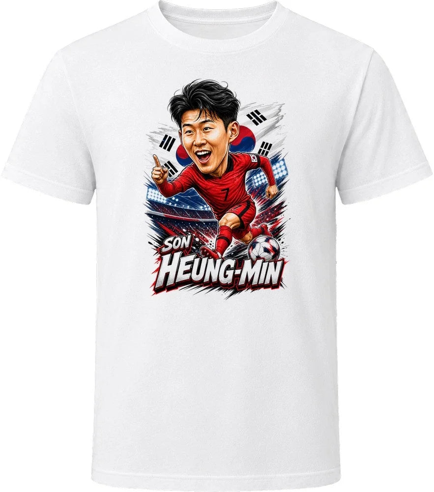 Son Heung-min, South Korea Caricature Soccer 2026 T Shirt Unisex , , , Long Sleeve Tee