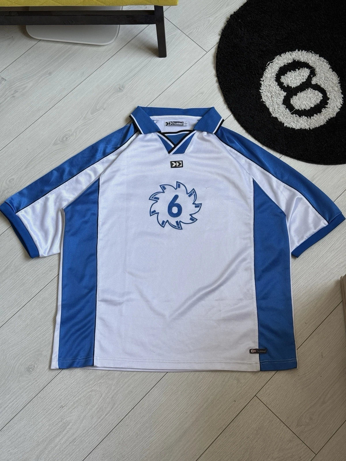 Hummel Soccer Jersey #6 Retro Shirt Crazy XLarge Saw Blade Unisex , , , Long Sleeve Tee