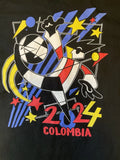 Conmebol Copa America USA Colombia 2024 Black Short Sleeve T Shirt Mens M NWOT Unisex , , , Long Sleeve Tee