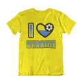 Adult or Kids I LOVE UKRAINE Football Top World Cup 2026 Euro cotton Unisex , , , Long Sleeve Tee