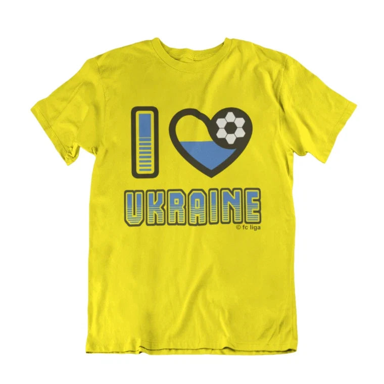 Adult or Kids I LOVE UKRAINE Football Top World Cup 2026 Euro cotton Unisex , , , Long Sleeve Tee