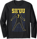 Siu Funny Ronaldo Present for Soccer Lovers Funny Long Sleeve Unisex , , , Long Sleeve Tee