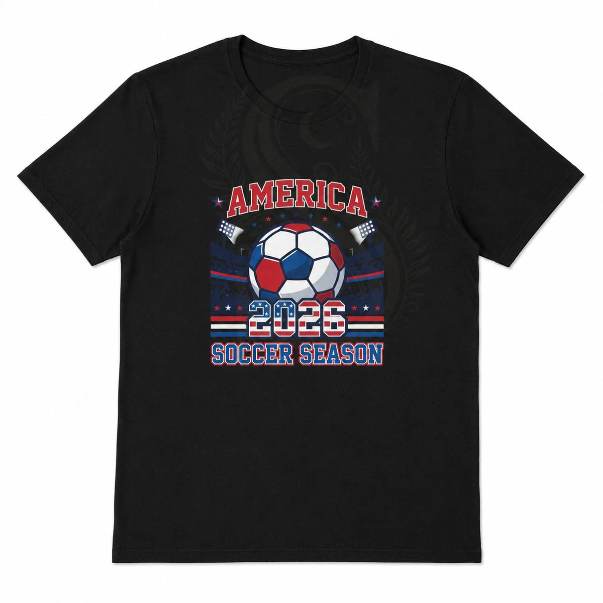 America 2026 Soccer Season USA Football Fan Graphic Black Tee Unisex , , , Long Sleeve Tee