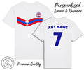 Croatia Strip 2026 Personalised Name & No Adult Kids Baby, Football Euro Unisex , , , Long Sleeve Tee