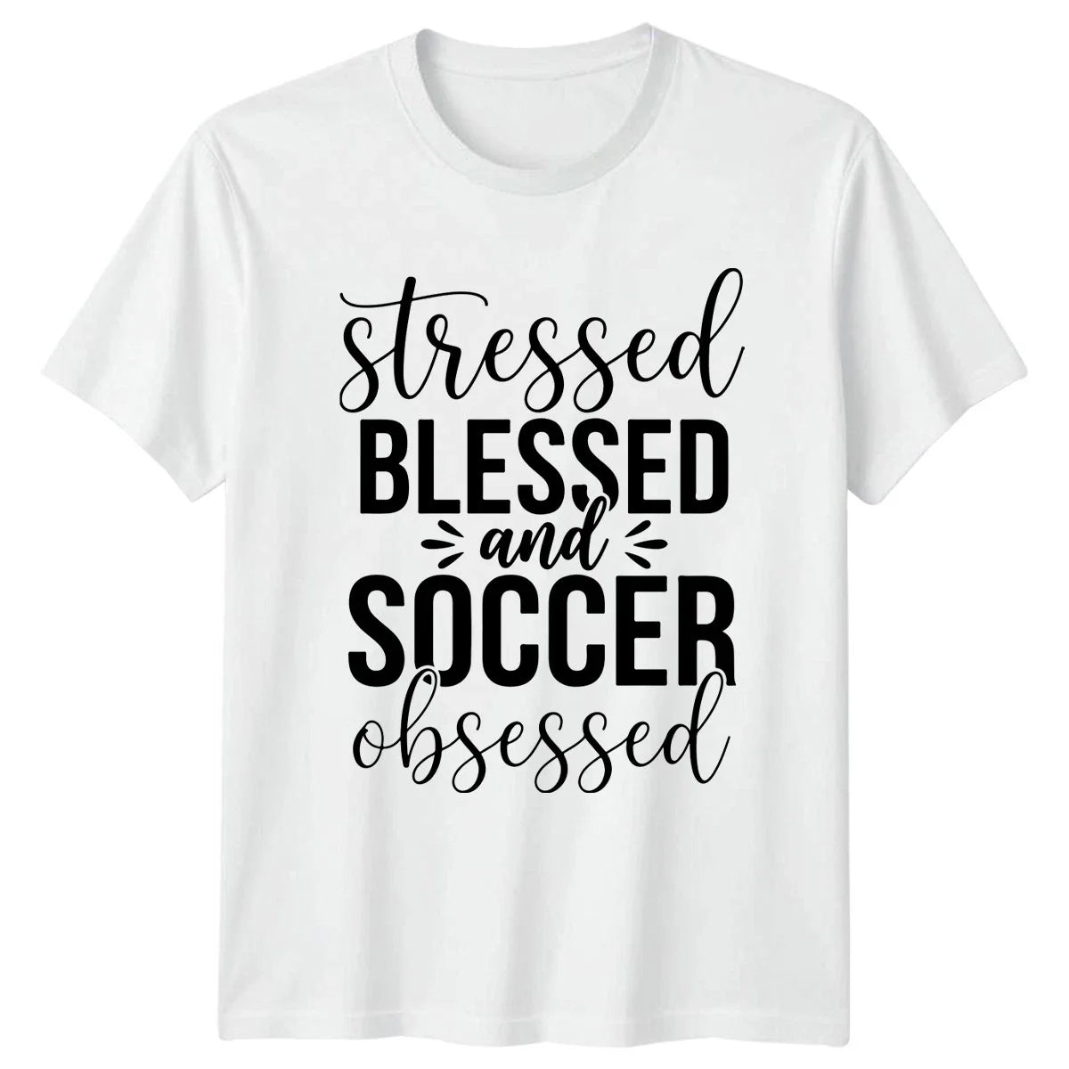 Stressed Blessed And Soccer Obsessed Womens Soccer Mom Mothers Day Gift Unisex , , , Long Sleeve Tee
