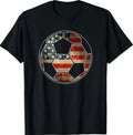 American Flag on Soccer Ball - Soccer Ball Flag Unisex , , , Long Sleeve Tee