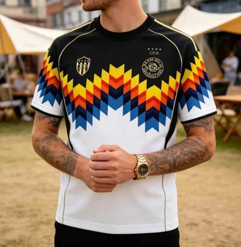 Germany Soccer Jersey World Cup 2026 Mens Retro 90 Black White S-3XL Unisex , , , Long Sleeve Tee