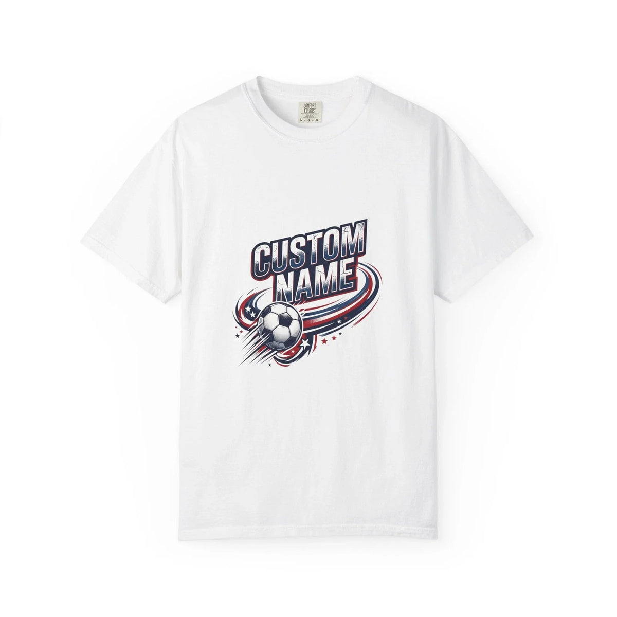 Custom USA Flag Soccer Shirt | Personalized Name Football Fan Tee | Matchday Unisex , , , Long Sleeve Tee