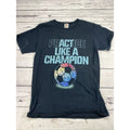 Fruit of the Loom Soccer Practice Like A Champion Graphic Tee Black Small Unisex , , , Long Sleeve Tee