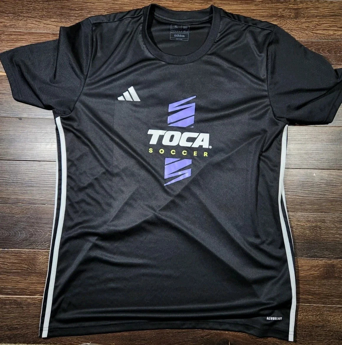 Men Sz XL Adiddas TOCA Soccer Trainer Graphic Tee Shirt Unisex , , , Long Sleeve Tee