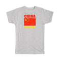 Gift : China Distressed Flag Soccer Football Team Chinese Country Unisex , , , Long Sleeve Tee