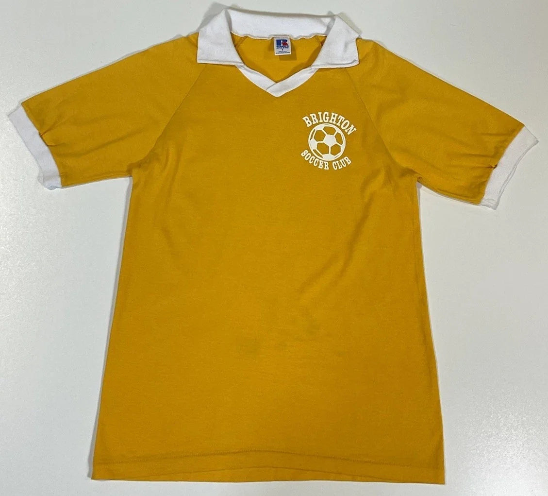Vintage Brighton Soccer Club Collared Jersey Shirt Sz S Russell Athletic USA 90s Unisex , , , Long Sleeve Tee