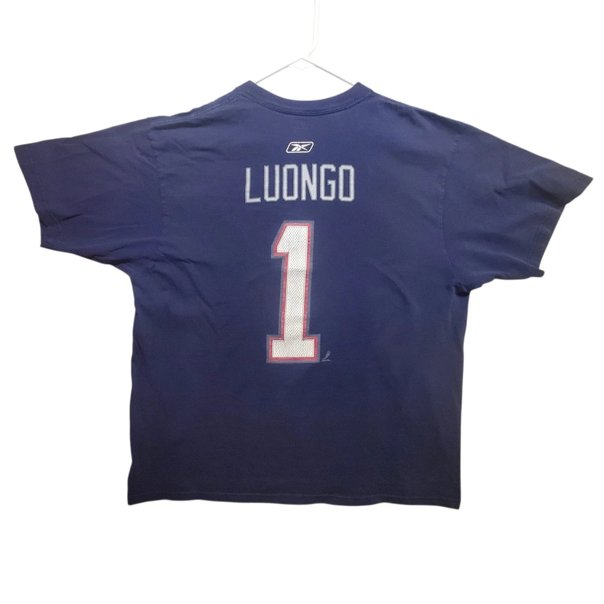 Reebok Vancouver Canucks Luongo Navy Blue T Shirt XL NHL Hockey Logo Jersey Tee Unisex , , , Long Sleeve Tee