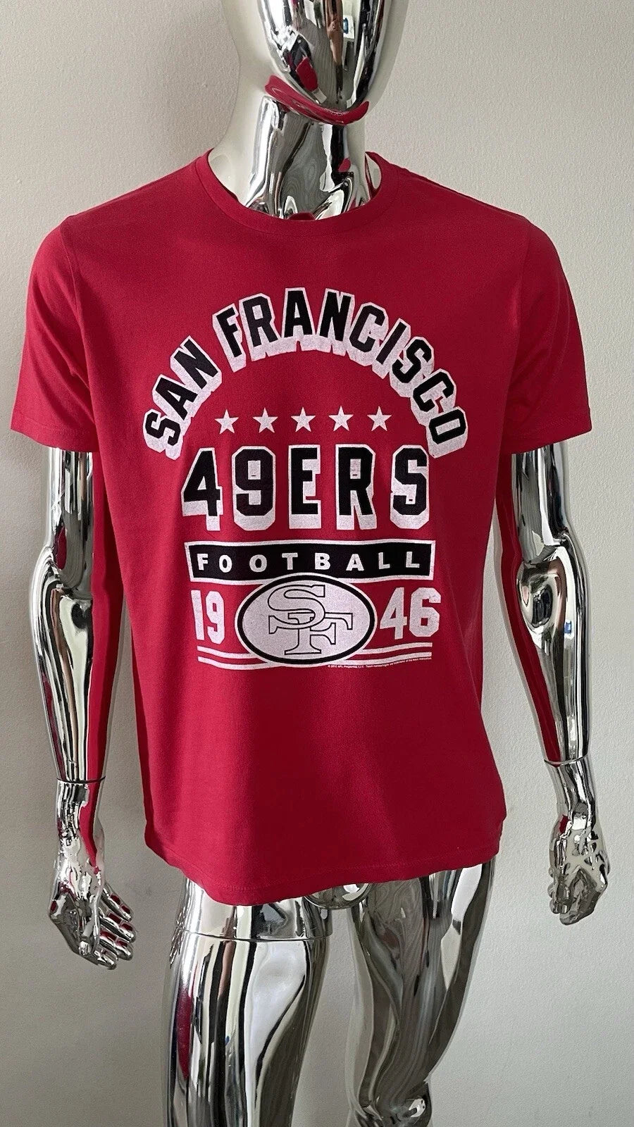 NEW Junk Food Men Color Red Size M San Francisco 49 ERS Football Unisex , , , Long Sleeve Tee