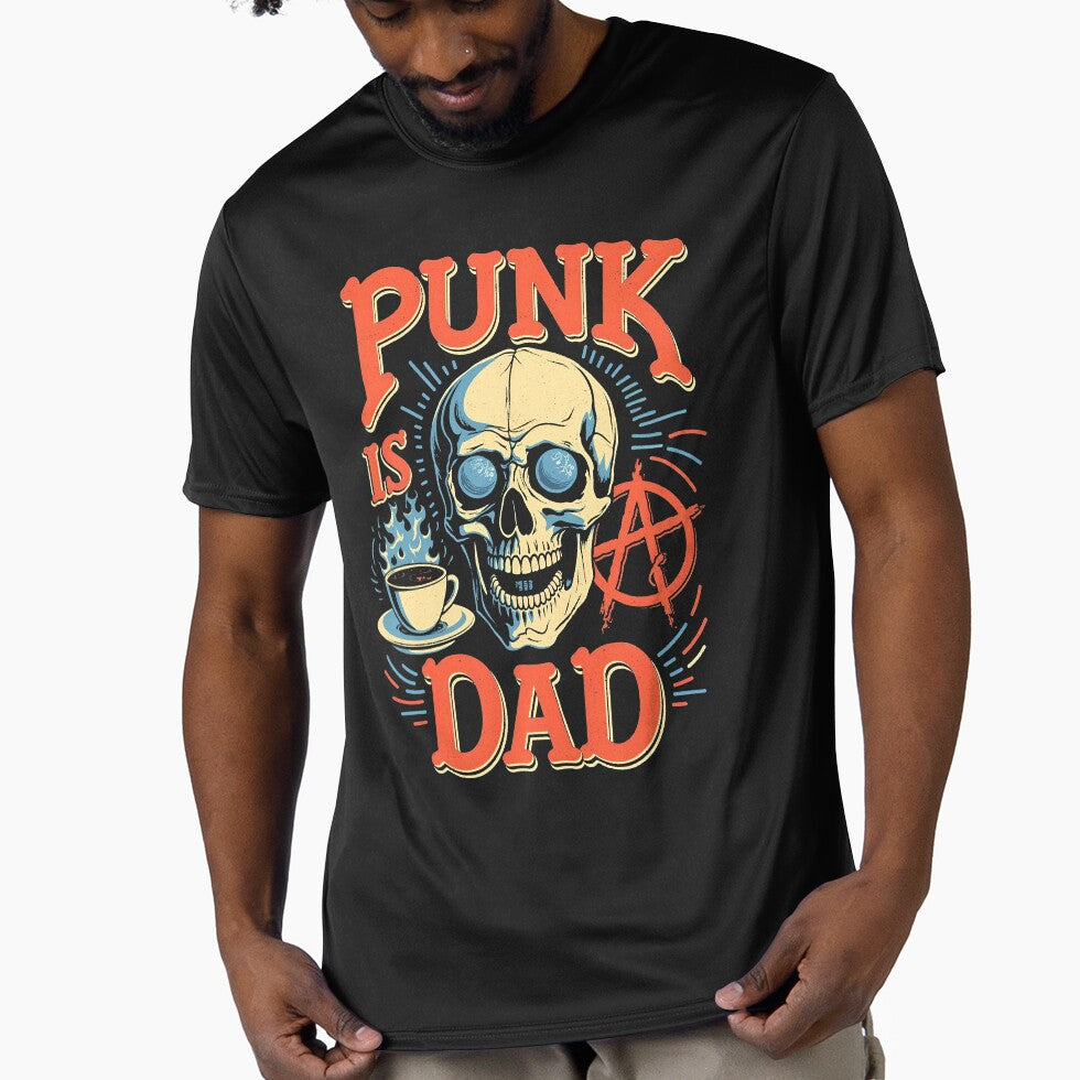 Punk is Dad - Skull & Punk Rock Father's Day Design by Vintagenaut Co.