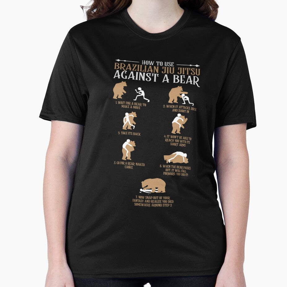 Brazilian JiuJitsu Against a Bear Shirt Funny MMA by Rosa1202Shop