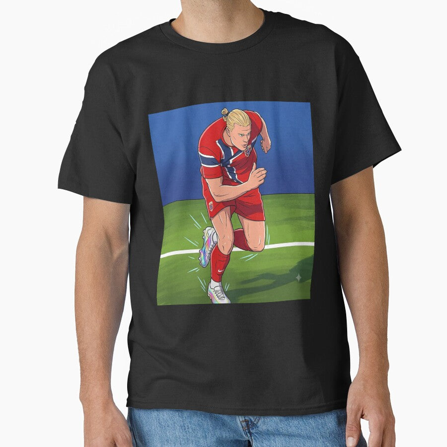Erling Haaland is listed at 6’4” and nearly 200 pounds anime by DonetTrent Unisex , , , Long Sleeve Tee