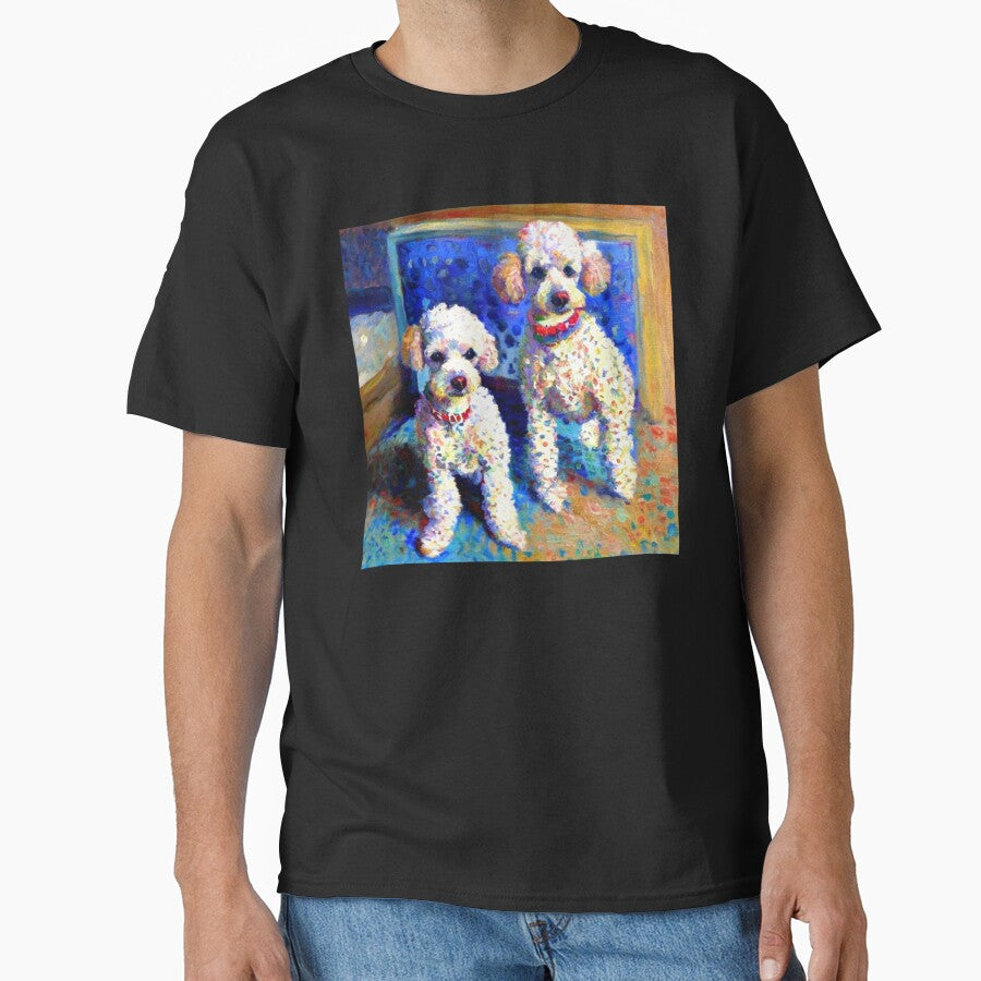 Poodle Duo Impressionist Artwork for Pet-Obsessed Dog Parents by WildStroke