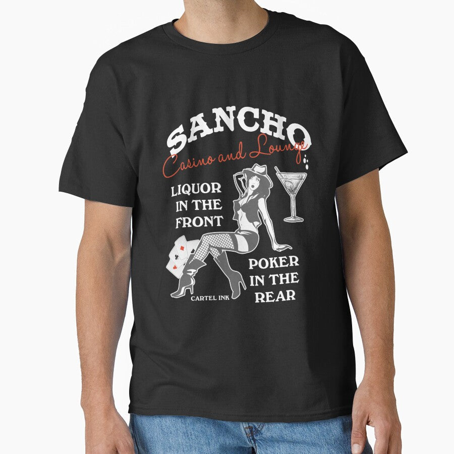 Sancho casino and lounge liquor in the front poker in the pear by eleanorgecks Unisex , , , Long Sleeve Tee