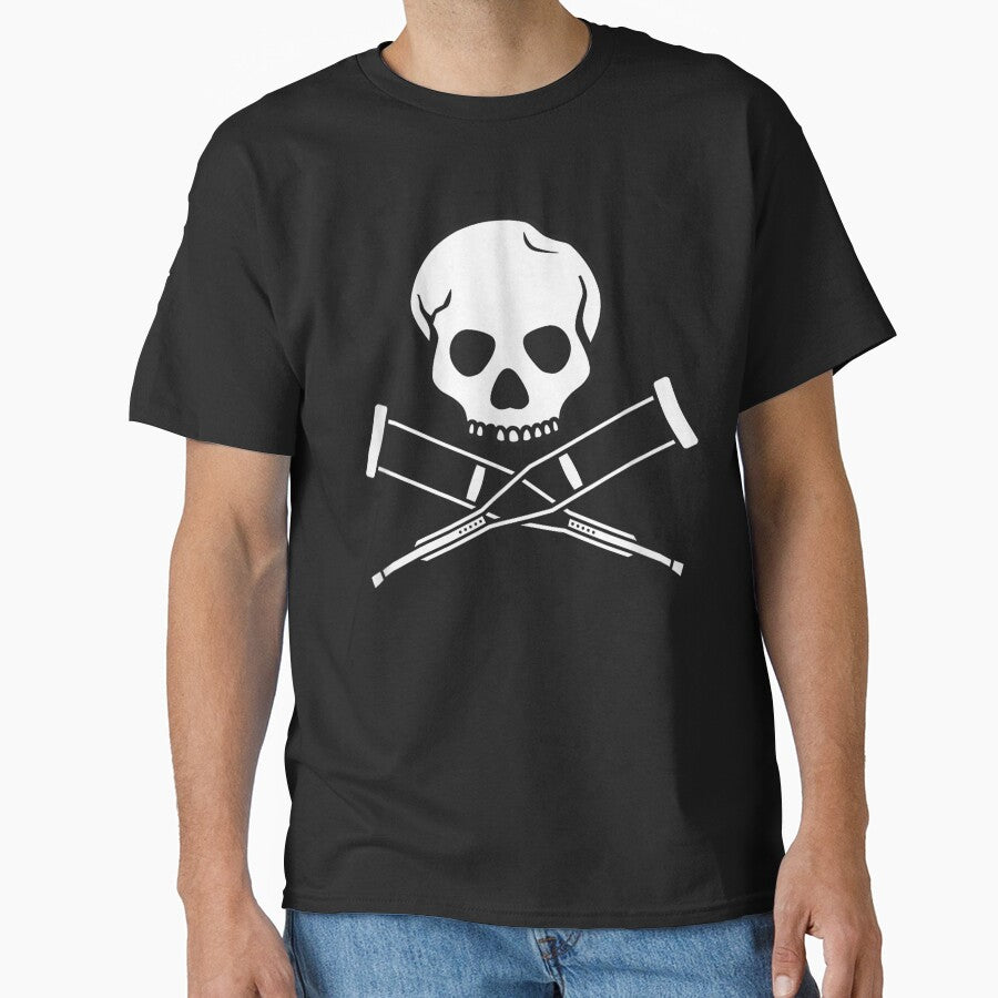 Jackass Skulls and Crutches Logo for men women by TheodoraStra