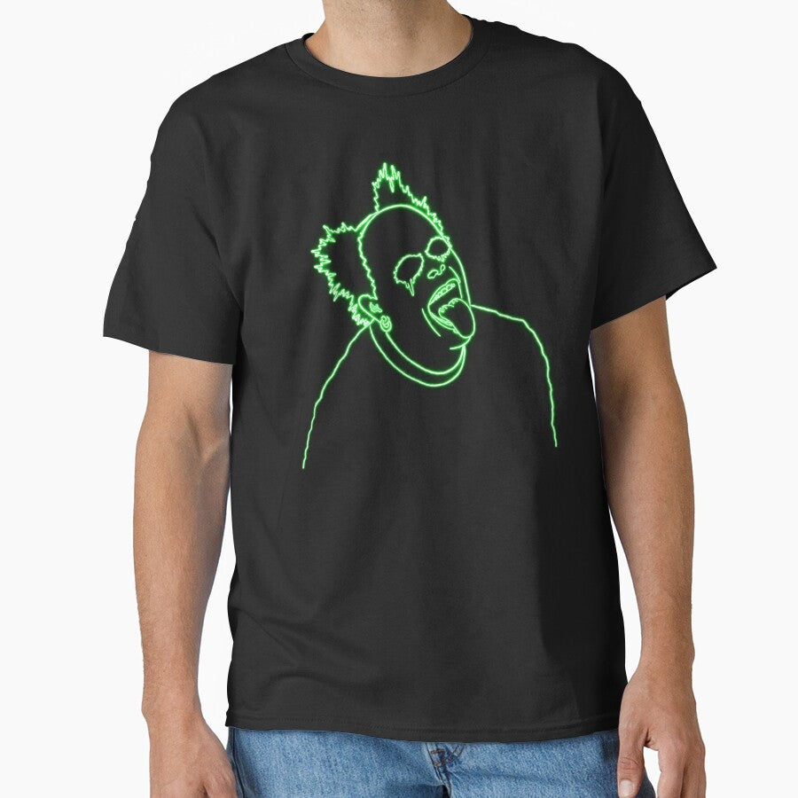 Keith Flint / The Prodigy neon punk outline shirt by curiouschimp