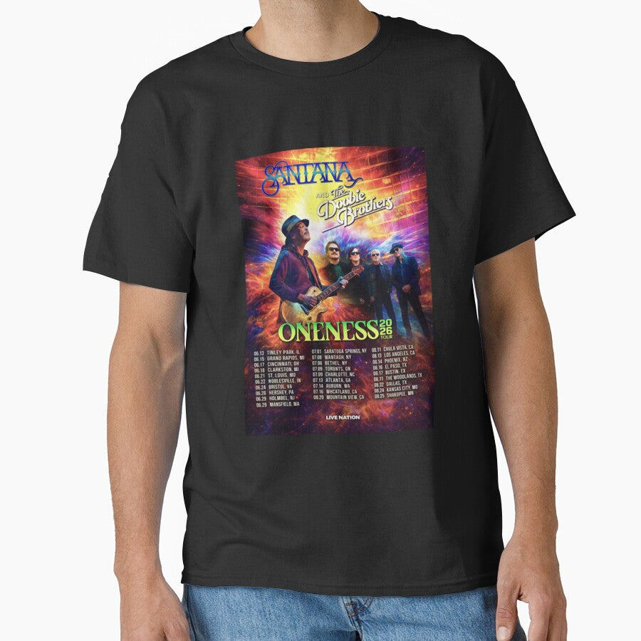 Santana And The Doobie Brothers The Oneness Tour 2026 T-Shirt by TristinFay