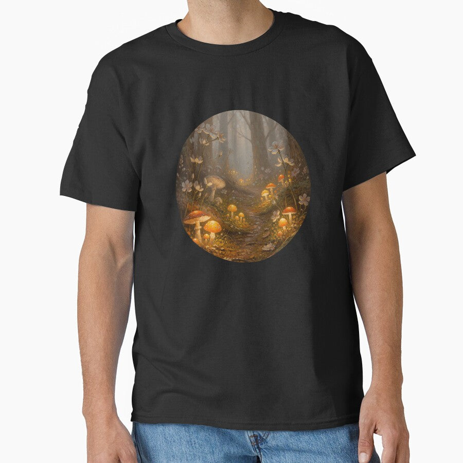 Enchanted Mushroom Forest Path Fantasy Art | Glowing Amanita Cottagecore Woodland by cr6zym1nd