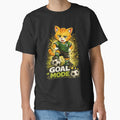 MISO | Goal Mode Funny Soccer Cat & Sticker Design by Meow-Attitude Unisex , , , Long Sleeve Tee