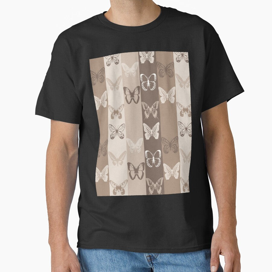 Neutral Colour Palette Butterfly Stripes 2 by PatternTitan