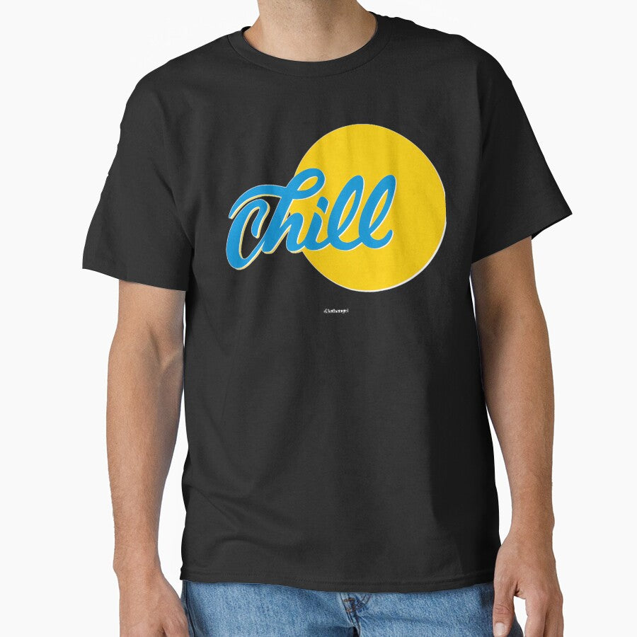 Bright Blue Cursive Lettering Overlaid on Yellow Circle by Blaz0Creations