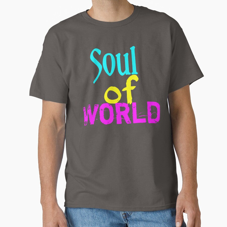 Soul of World • Retro Neon Grunge Typography Design by Faali950