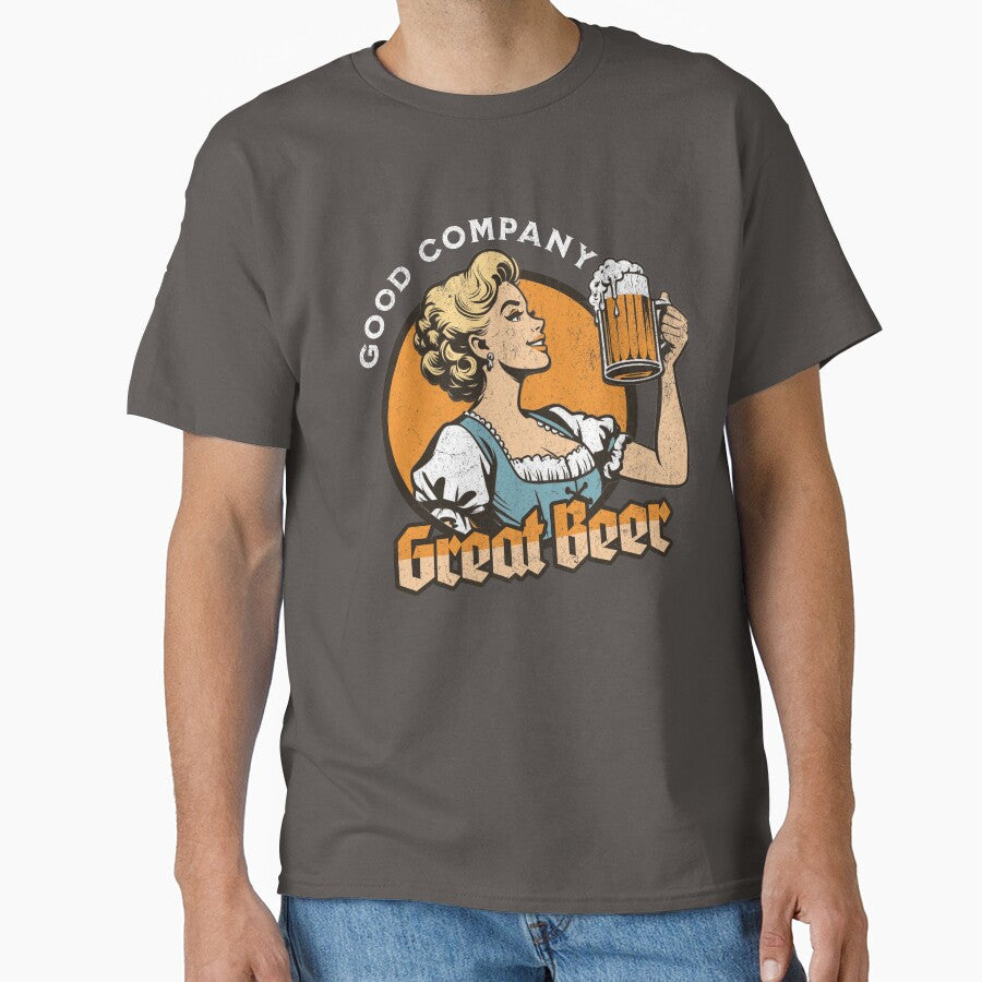 Good Company Great Beer | Retro Brewery & Pub Graphic by FadedFrequency