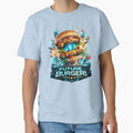 Future Burger: Cyberpunk Tech Neon Blue Sci-Fi Design by irfanshikh