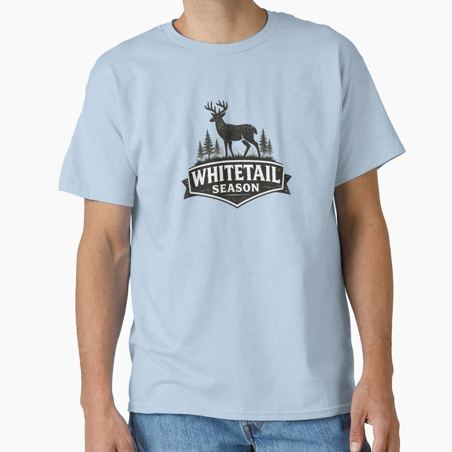 Whitetail Season Vintage Deer Hunting Badge Design by EastEndTownie