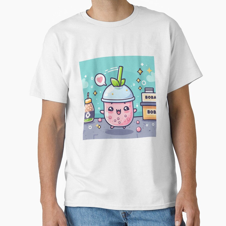 kawaii strawberry bubble tea looking for boba by SaraDatCool