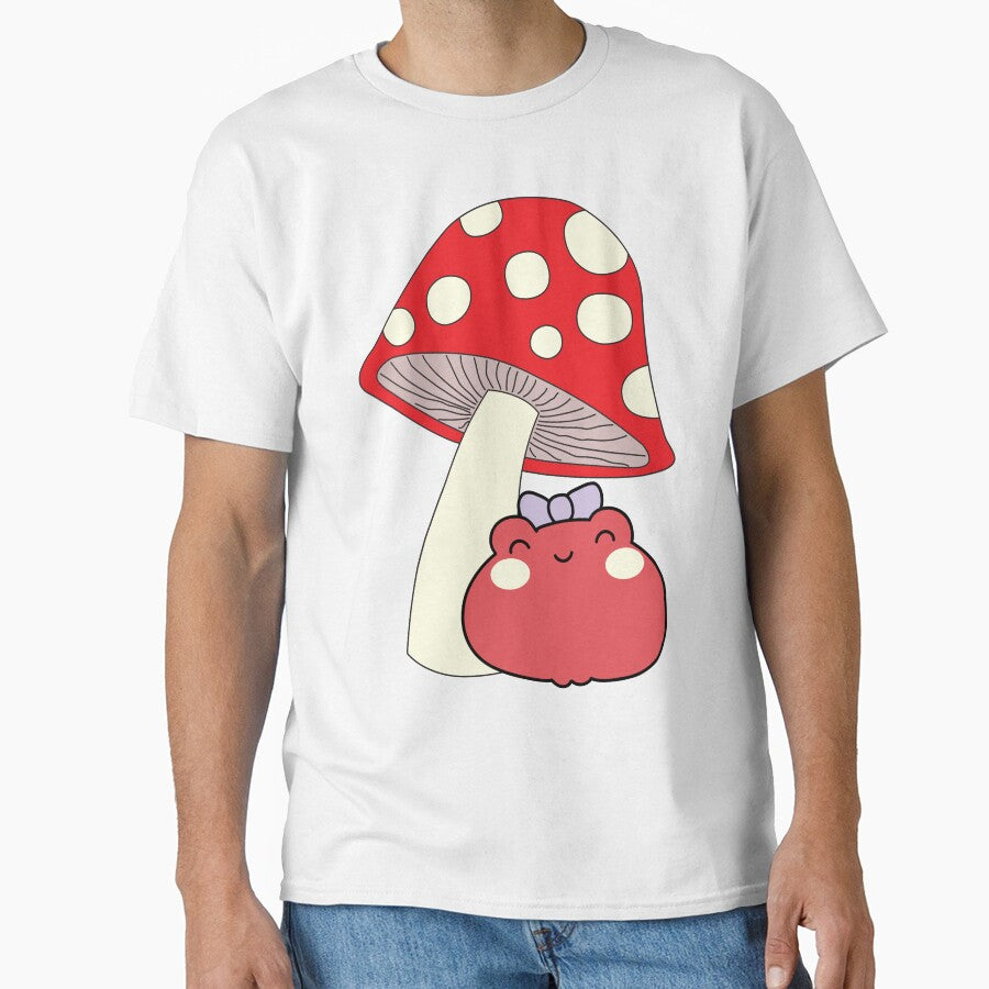 Cottagecore frog with mushroom by Quacktails