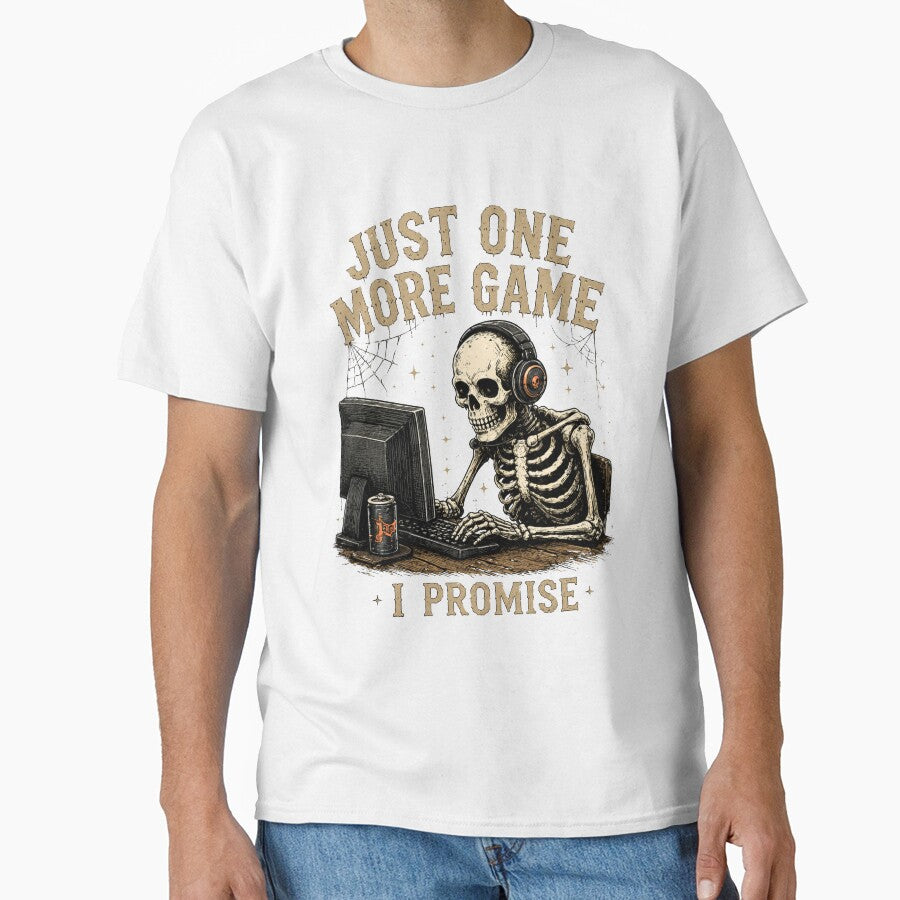Just One More Game Skeleton Gamer by 6-nx